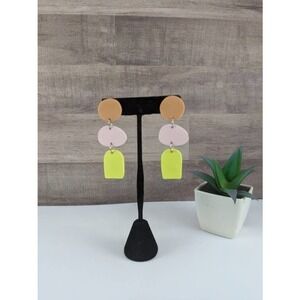 Pop of Color Clay Handmade Earrings